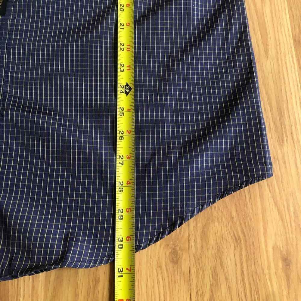 EL GENERAL Blue Plaid Short Sleeve Button Shirt - Picture 4 of 7